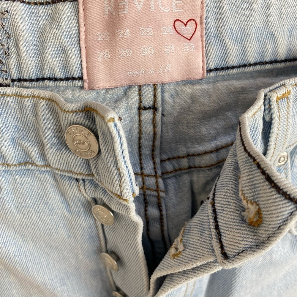 Revice Two Tone High Rise Button Fly Jeans - Picture 2 of 8
